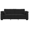 Canapé à 3 places noir 178 cm velours 