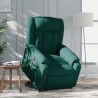 Fauteuil inclinable de massage Vert foncé Tissu 