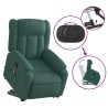 Fauteuil inclinable de massage Vert foncé Tissu 