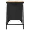 Bureau à piédestal unique Bois de sapin et acier 100x50x76 cm  