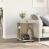 Table d'appoint avec roues chêne sonoma bois d'ingénierie 