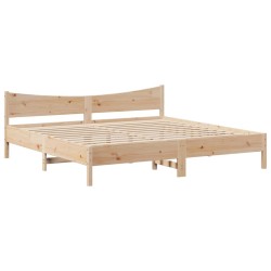 Cadre de lit sans matelas 180x200 cm bois massif de pin 