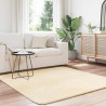 Tapis shaggy à poils longs NAVARRA crème 160x160 cm polyester 