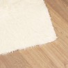 Tapis shaggy à poils longs NAVARRA crème 160x160 cm polyester 