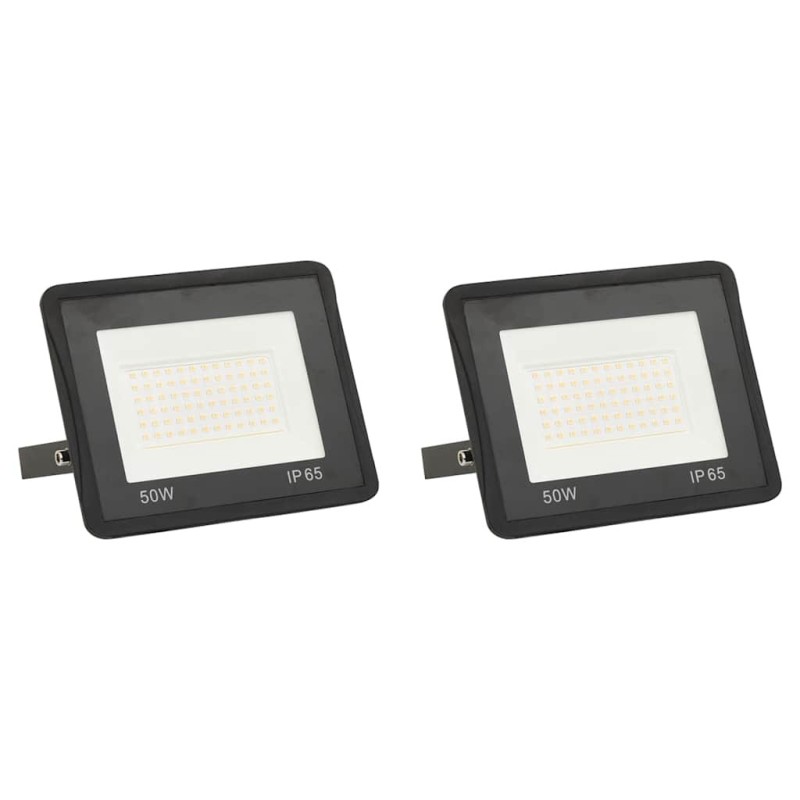 Projecteurs à LED 2 pcs 50 W Blanc chaud  