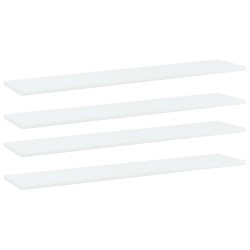 Panneaux de bibliothèque 4 pcs blanc bois d’ingénierie 