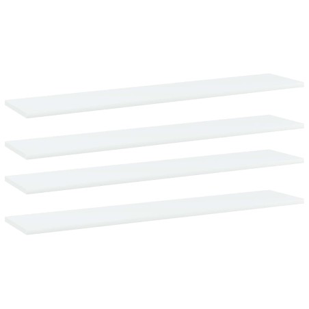 Panneaux de bibliothèque 4 pcs blanc bois d’ingénierie 