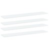 Panneaux de bibliothèque 4 pcs blanc bois d’ingénierie 