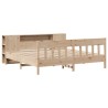 Lit bibliothèque sans matelas 180x200 cm bois massif de pin 