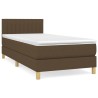 Sommier à lattes de lit avec matelas Marron foncé 90x200 cm 