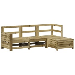 Salon de jardin 4 pcs bois de pin imprégné 