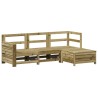 Salon de jardin 4 pcs bois de pin imprégné 
