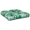 Coussins de palette lot de 2 motif de feuilles tissu 