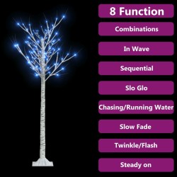 Sapin de Noël 140 LED bleues Saule 1,5 m Int/Ext 