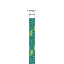 Corde de bateau Vert 4 mm 500 m Polypropylène 