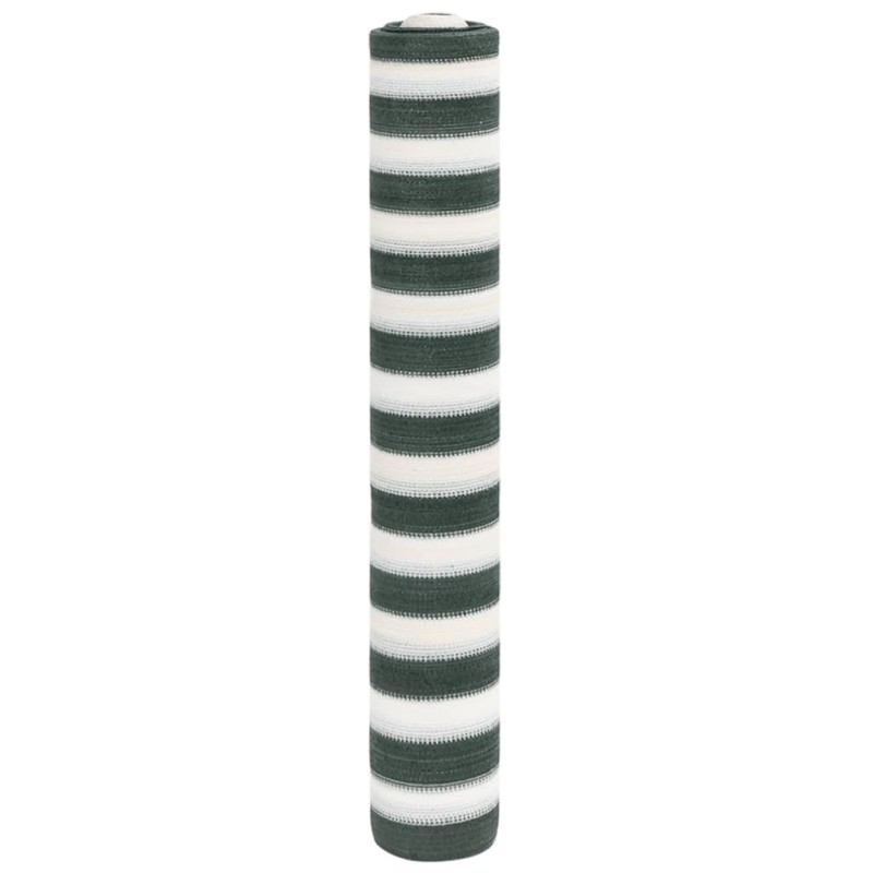 Filet brise-vue vert et blanc 1x50 m PEHD 75 g/m² 