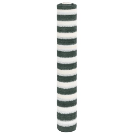 Filet brise-vue vert et blanc 1x50 m PEHD 75 g/m² 