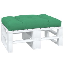 Coussin de palette vert 120x80x12 cm tissu 