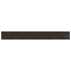 Tapis rectangulaire marron foncé 60x500 cm bambou 