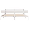 Cadre de lit sans matelas blanc 180x200 cm bois massif de pin 