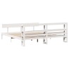 Cadre de lit sans matelas blanc 180x200 cm bois massif de pin 
