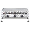 Grill commercial à gaz 3 zones de cuisson Inox Argenté 