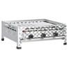 Grill commercial à gaz 3 zones de cuisson Inox Argenté 