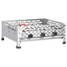 Grill commercial à gaz 3 zones de cuisson Inox Argenté 