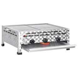 Grill commercial à gaz 3 zones de cuisson Inox Argenté 
