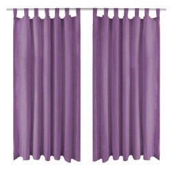 Rideau occultant avec boucles 2 pcs 140 x 245 cm Lilas 