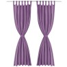 Rideau occultant avec boucles 2 pcs 140 x 245 cm Lilas 