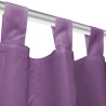 Rideau occultant avec boucles 2 pcs 140 x 245 cm Lilas 