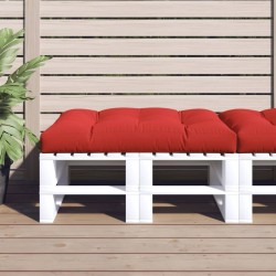 Coussin de palette rouge 120x80x12 cm tissu 