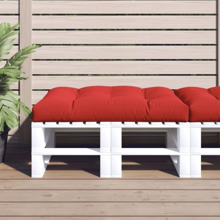 Coussin de palette rouge 120x80x12 cm tissu 