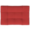 Coussin de palette rouge 120x80x12 cm tissu 