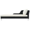 Chaise longue avec coussin Résine tressée Noir 