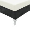 Chaise longue avec coussin Résine tressée Noir 