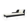 Chaise longue avec coussin Résine tressée Noir 
