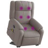 Fauteuil inclinable de massage Taupe Tissu 