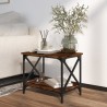 Table d'appoint Chêne fumé 55x38x45 cm Bois d'ingénierie 