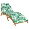 Coussin de chaise longue motif de feuilles tissu oxford 
