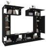Ensemble de meubles TV 6 pcs Noir Bois d'ingénierie 