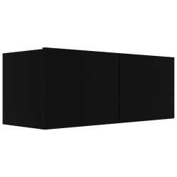 Ensemble de meubles TV 6 pcs Noir Bois d'ingénierie 