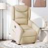 Fauteuil inclinable électrique crème tissu 