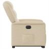 Fauteuil inclinable électrique crème tissu 