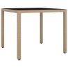 Ensemble de bistro 3 pcs avec coussins beige résine tressée 