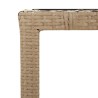 Ensemble de bistro 3 pcs avec coussins beige résine tressée 