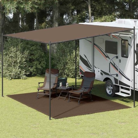 Tapis de tente 300x400 cm Marron 