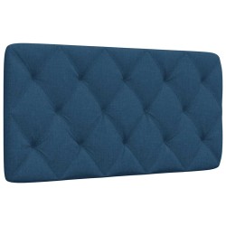 Coussin de tête de lit bleu 100 cm tissu 