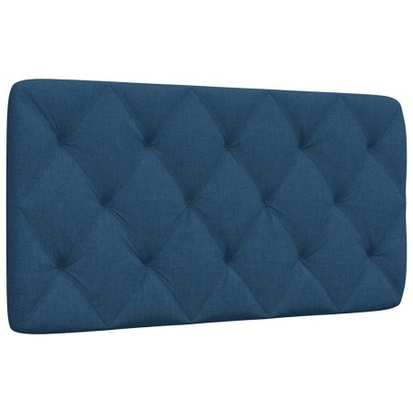 Coussin de tête de lit bleu 100 cm tissu 
